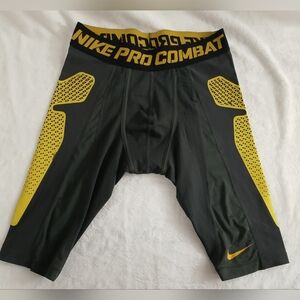 Nike Pro Combat Black and Yellow Tights. Size M